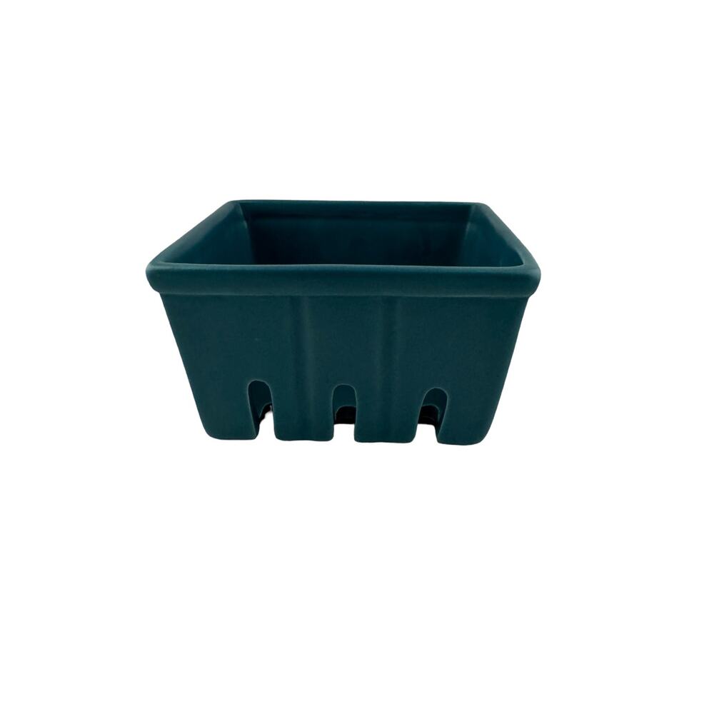 IQ Accessories Decorative Teal Blue Strawberry Basket Plant Pot